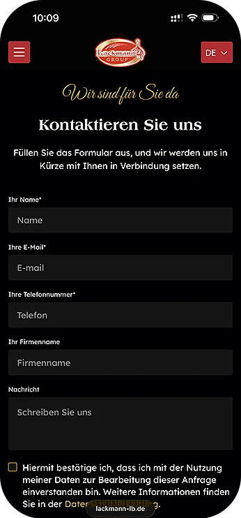 Lackmann mobile page